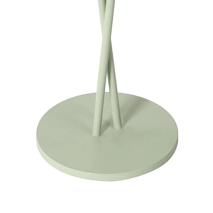 Lindby Tischleuchte Janea - L x B x H: 11,4 x 11,4 x 25 cm, grün, grün - Hellgrüner, strukturierter, runder Lampenfuß mit zwei sich kreuzenden Stützstangen.