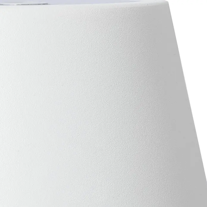 Lindby Tischleuchte Janea - weiß / opal, weiß / opal - Weiße, fein strukturierte Oberfläche einer Lampe oder eines Pflanzgefäßes.