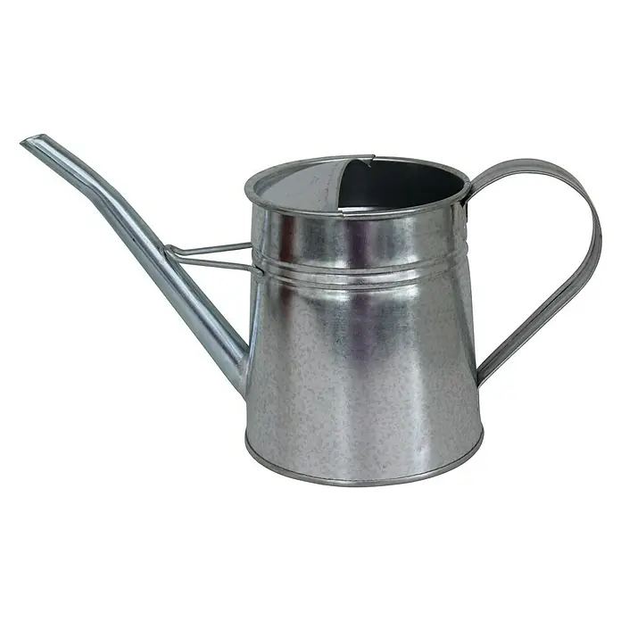 Zimmergießkanne - Metall, 1,7 l - Metallgießkanne mit langem Ausguss und gebogenem Griff, ideal für Zimmer- und Gartenpflanzen.