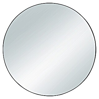 Rahmenspiegel Esra (Durchmesser: 50 cm, Schwarz, Metall)