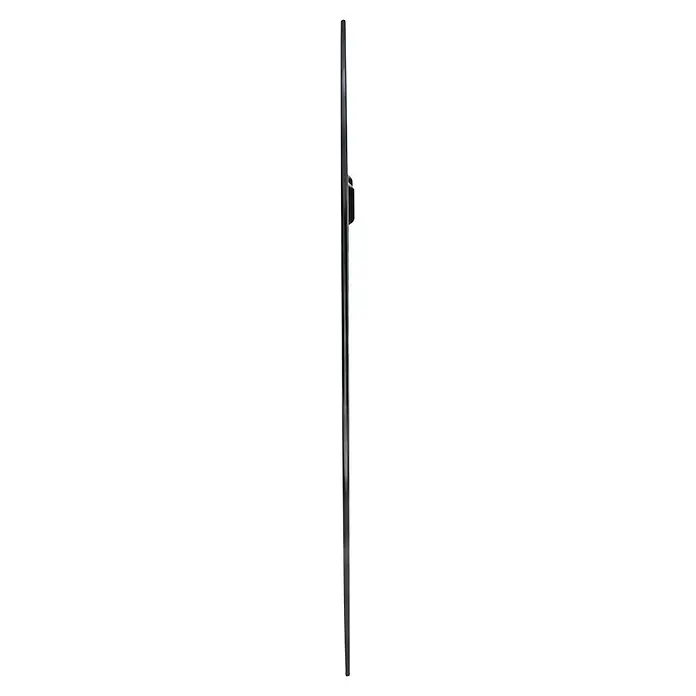 Rahmenspiegel Esra - Durchmesser: 50 cm, Schwarz, Metall - Dunkelgraues L-förmiges Werkzeug.