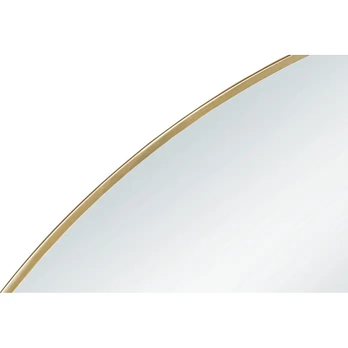 Rahmenspiegel Esra - Durchmesser: 50 cm, Gold, Metall - Teil eines runden Spiegels mit Goldrahmen.