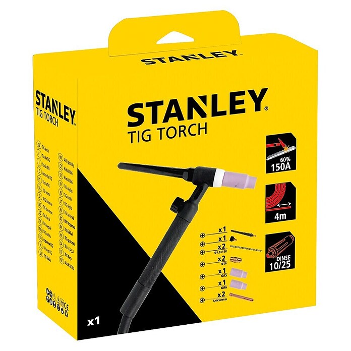 Stanley TIG-lasdraad Kit Toorts (Slanglengte: 4 m, 150 A) | BAUHAUS