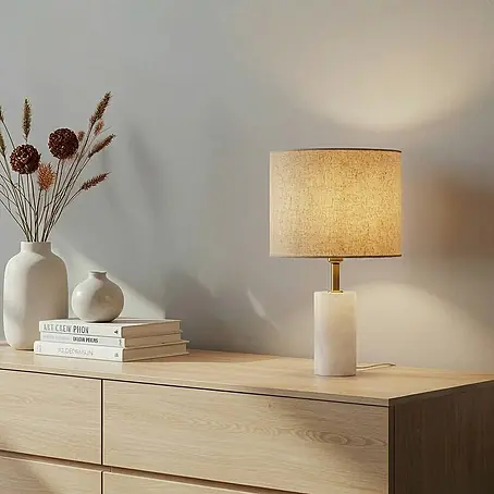 Lindby  Tischleuchte Alabaster