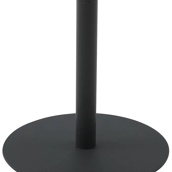 Lindby Tischleuchte Azalea - L x B x H: 16,5 x 16,5 x 45 cm, schwarz - Schwarzer runder Metallsockel und zylindrischer Ständer für eine Lampe oder Anzeige.