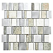 Mozaïektegel Mix XSA 515 (29,6 x 29,8 cm, Zilver, Mat)