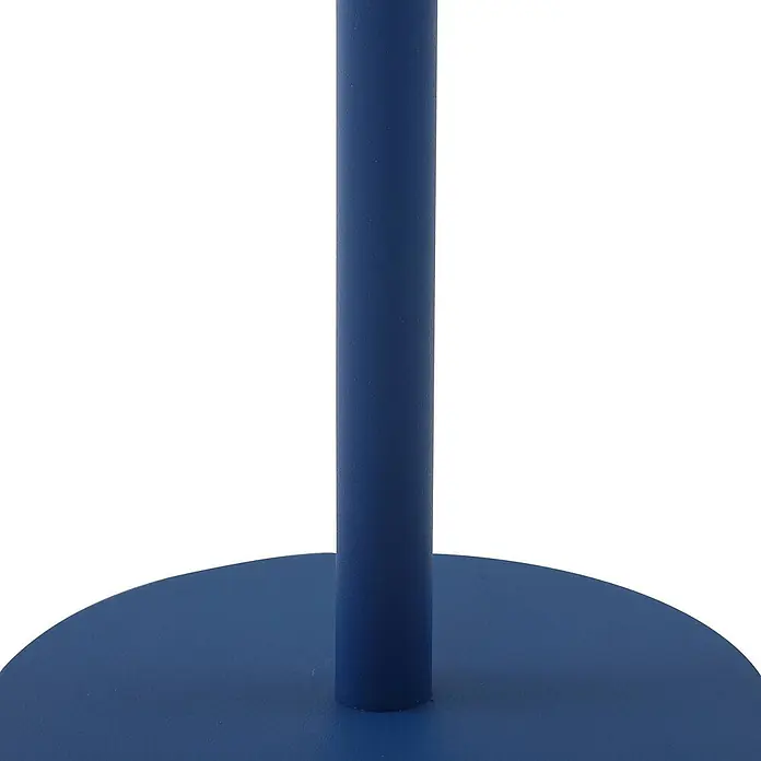 Lindby Tischleuchte Azalea - L x B x H: 16,5 x 16,5 x 45 cm, blau - Matter dunkelblauer zylindrischer Mast auf einer runden Basis.