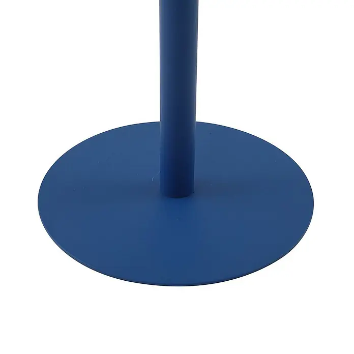 Lindby Tischleuchte Azalea - L x B x H: 16,5 x 16,5 x 45 cm, blau - Blaue runde Basis mit zentralem zylindrischem Pfosten.