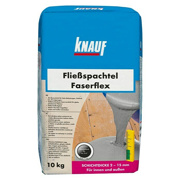Knauf Fließspachtel Faserflex (10 kg, Schichtdicke: 2 - 15 mm)
