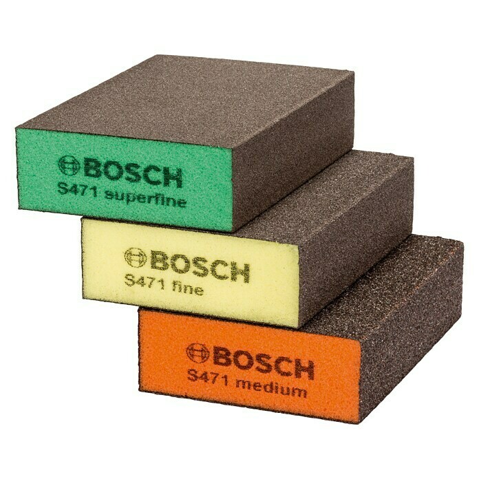 Bosch Surtido de esponjas abrasivas Flat (3 piezas)