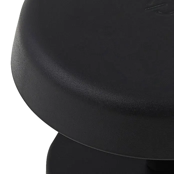 Lindby Tischleuchte Nalani - schwarz, schwarz - Schwarzes, abgerundetes Produktelement mit matter, texturierter Oberfläche.