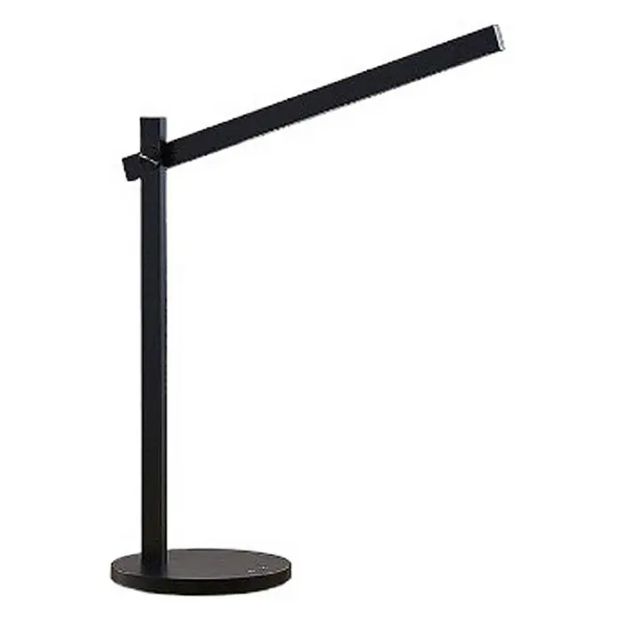 Lindby Tischleuchte Loretta - L x B x H: 40,8 x 17 x 43 cm, schwarz, schwarz - Moderne schwarze LED-Schreibtischlampe mit verstellbarem Arm und rundem Fuß, ideal zum Lesen.