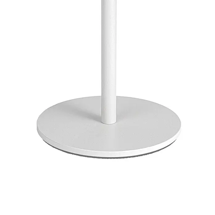 Arcchio Tischleuchte Thenra - L x B x H: 15,4 x 15,4 x 9,5 cm, weiß / opal, weiß / opal - Runde, weiß strukturierte Metallbasis mit passender vertikaler Stange.