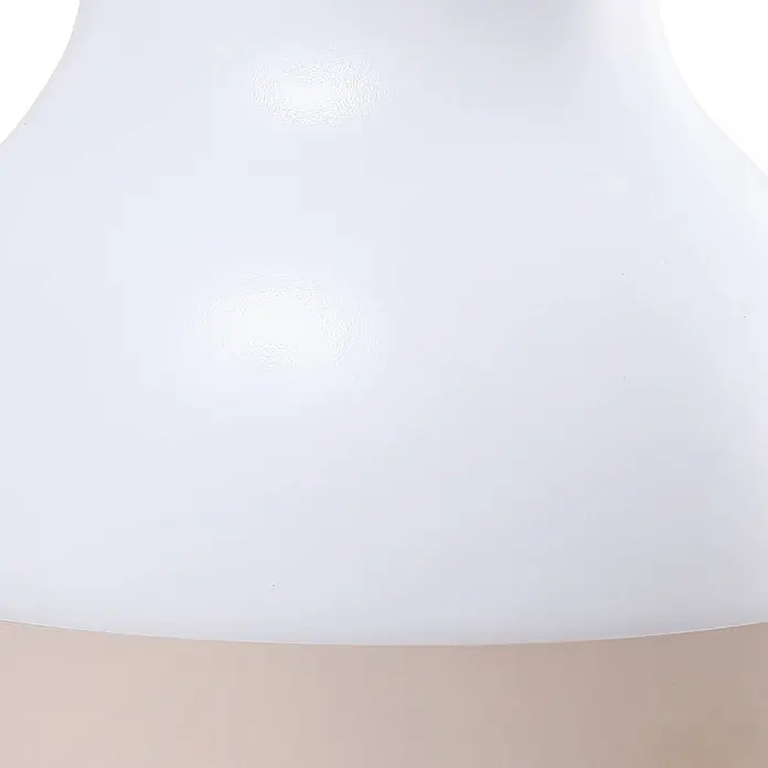 Lindby Tischleuchte Isaline - creme / amber, creme / amber - Moderner Diffusor oder Dekoobjekt mit texturierter weißer Oberseite und glatter beiger Basis.