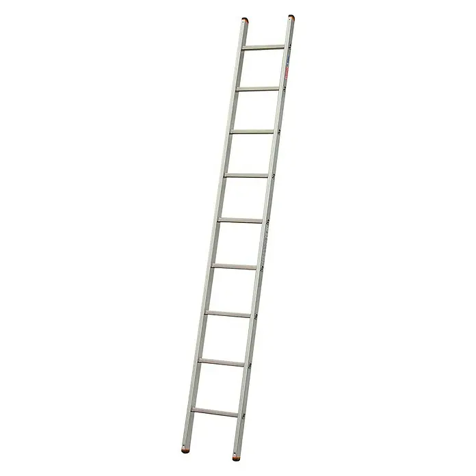 Krause Monto Escalera de apoyo - Número de peldaños: 9 ud., Altura de trabajo: 3,6 m, Carga soportada: 150 kg, Aluminio - Una escalera de aluminio autoestable con ocho peldaños, perfecta para uso profesional o doméstico. Robusta y fiable para trabajar con seguridad en altura.
