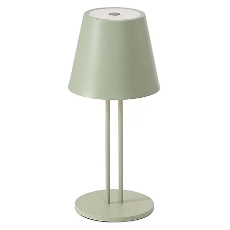 Lindby LED Outdoor Tischlampe in grün matt, dimmbar Tischleuchte außen