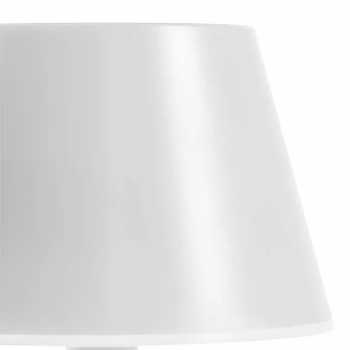 Lindby Tischleuchte Gaja - L x B x H: 9,5 x 9,5 x 24 cm, weiß / opal, weiß / opal - Weißer konischer Lampenschirm mit leichtem Glanz.