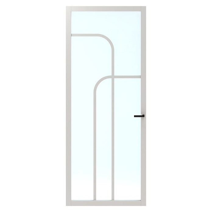 Solid Elements Binnendeur SE 7404 BG opdek rechts (88 x 211,5 cm, Wit, Opdek rechts, Blank glas) | BAUHAUS