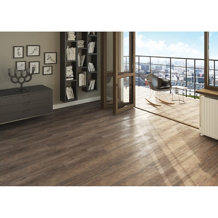 Cersanit Porculanska pločica Finwood Ocher  (18,5 x 59,8 cm, Smeđa, Mat) | BAUHAUS