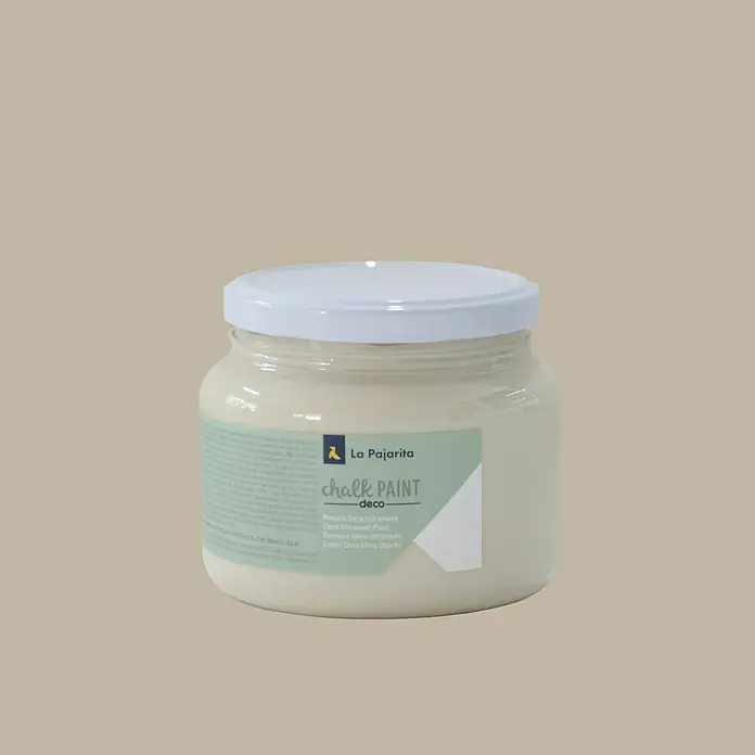 La Pajarita Pintura de tiza Chalk Paint - Beige antiguo, 500 ml, Mate - Bote de pintura a la tiza La Pajarita Deco, ideal para muebles y decoración, con buena cobertura y acabado mate.
