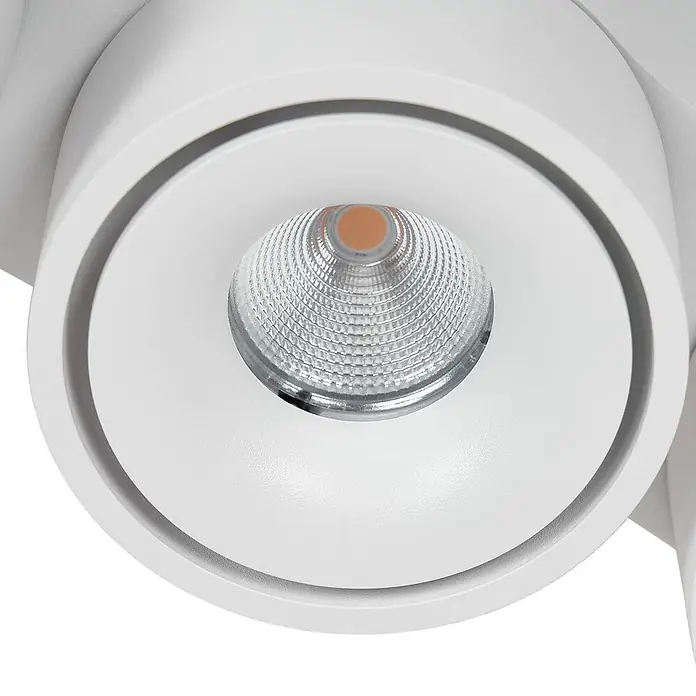 Arcchio Deckenstrahler Rotari - L x B x H: 32,4 x 10 x 10,3 cm, weiß / opal, weiß / opal - Weißer LED-Strahler mit strukturiertem Reflektor und sichtbarem warmfarbenem LED-Chip.