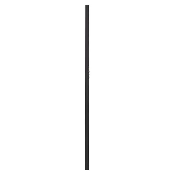 Rahmenspiegel Thea - 48 x 68 cm, Anthrazit, Holz - Dunkelgraues, rechteckiges Federmäppchen mit silberfarbenem Reißverschluss.
