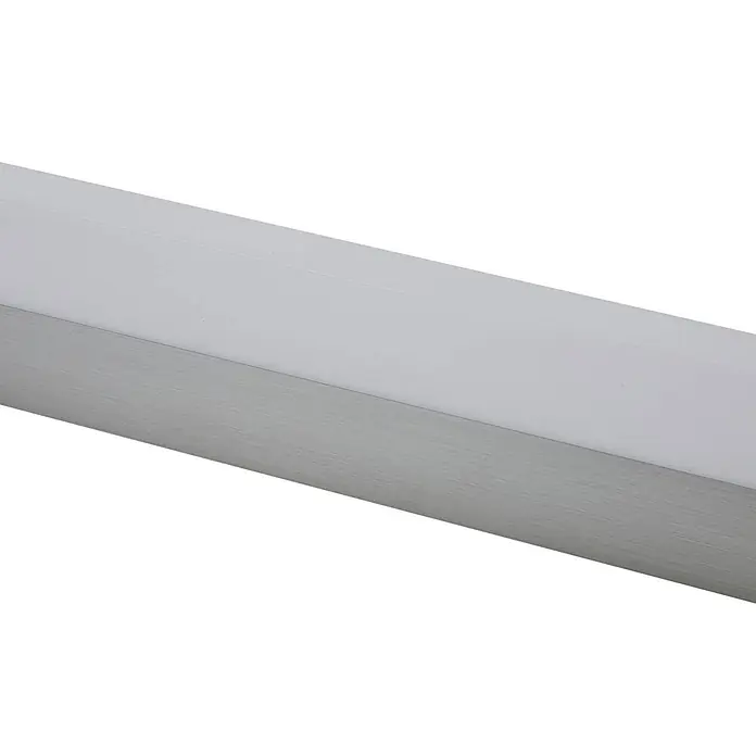 Lindby Wandleuchte Philippa - alu / grau / zink - Gebürstetes Aluminium-LED-Profil mit matter weißer Abdeckung.