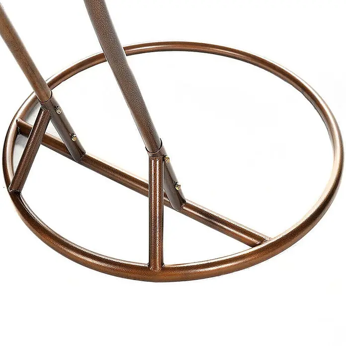 Home Deluxe Hängesesselgestell TORUS Farbe: Braun - Stahl, Schwarz - Braunes Metallgestell mit runder Basis und stabilen Stützrohren, mit Schrauben verbunden.