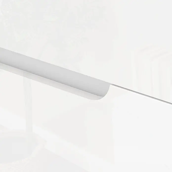 Homcom Kommode 1-teilig - L x B x H: 60 x 40 x 85 cm, Weiß, Anzahl Schubladen: 4 Stk. - Weiße glänzende Schubladenfront mit integriertem Griff.