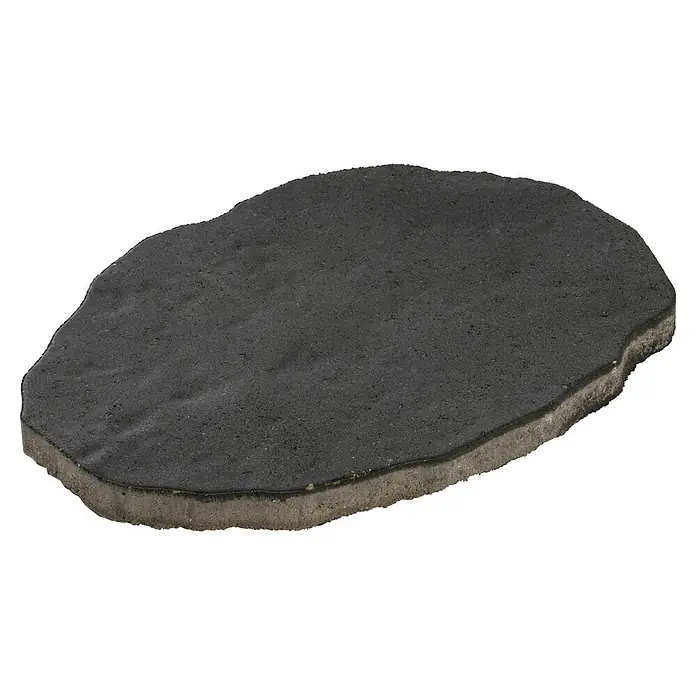 Diephaus Trittsteinmuster Sterling - Basalt - Unregelmäßiges dunkelgraues Asphalt-Straßenmuster mit hellerer grauer Basisschicht.