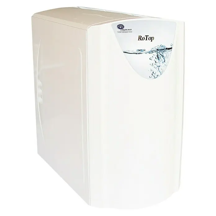 Bb agua Equipo de ósmosis inversa RO Top - Caudal: 100 l/día - Imagen de un sistema de filtro de agua RoTop blanco diseñado para proporcionar agua limpia para uso doméstico.