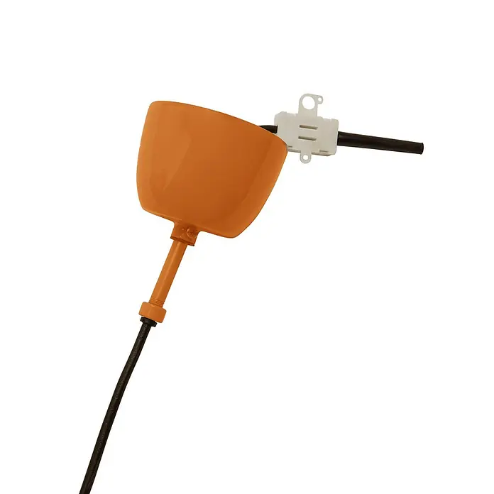 PR Home Pendelleuchte Solo orange -  - Oranger Kunststoff-Schwimmerschalter zur Füllstandskontrolle, mit schwarzem Kabel.