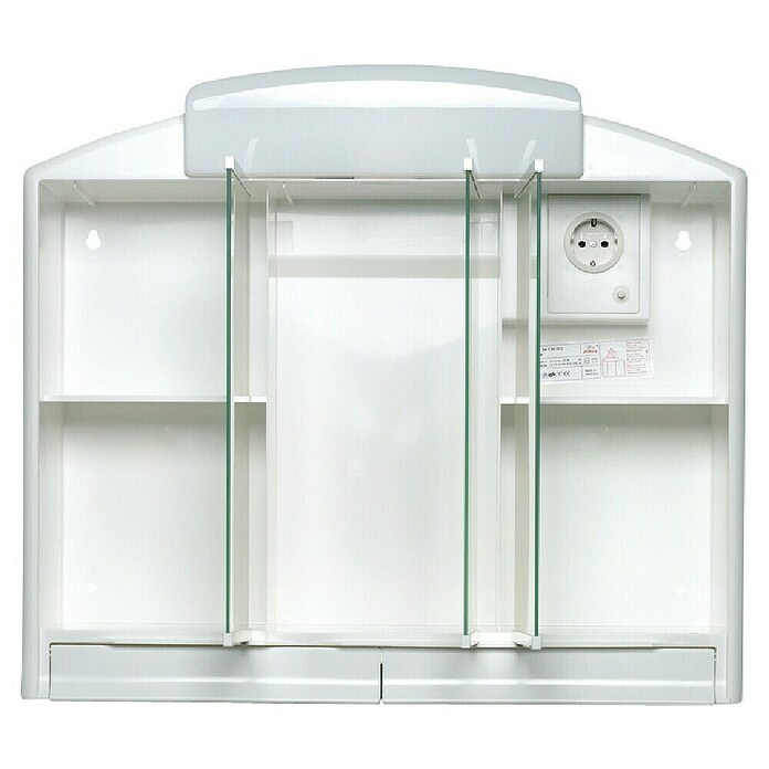 Jokey Spiegelschrank Rano (3-türig, Kunststoff, Mit Beleuchtung)