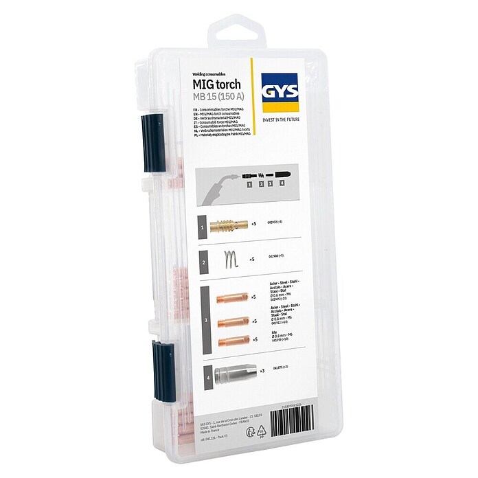 Gys MIG-MAG-Zubehör-Set (Passend für: MIG Brenner MB 15, 26-tlg.)