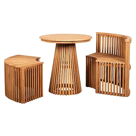 Bene Living  Gartenliegen-Set Deckchair Yacht & Tische Verwood