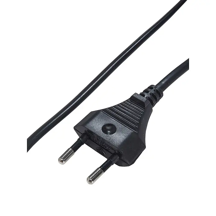 PR Home Pendelleuchte Emmi - 25 W, E27 - Schwarzer zweipoliger Netzstecker mit schwarzem Stromkabel.