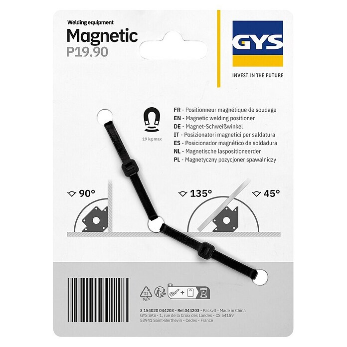 Gys Winkelmagnet (Winkel: 45°/90°/135°)