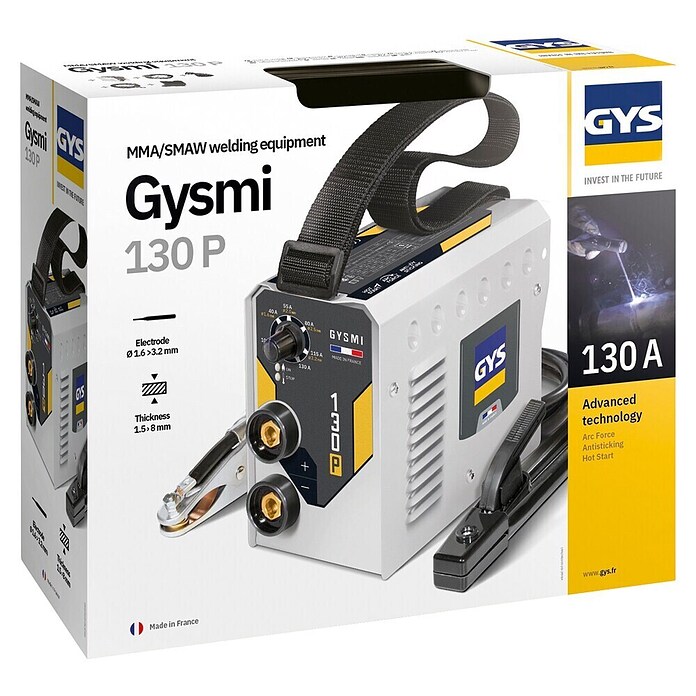 Gys Elektrodenschweißgerät GYSMI 130P (10 - 130 A, Elektrodenstärke: 1,6 - 3,2 mm)