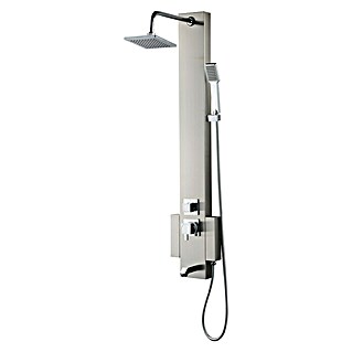 Rousseau Panel de ducha Trento (Altura: 122 cm, Con grifo monomando, Acero inoxidable)