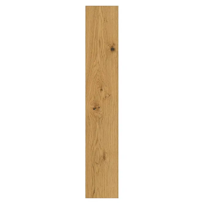 Parador Parkett Rustikal Modern Loft - Eiche Modern Loft, Landhausdiele, 1.080 x 185 x 11,5 mm - Vertikales Brett aus hellem Eichenholz mit ausgeprägter Maserung und dunklen Ästen.