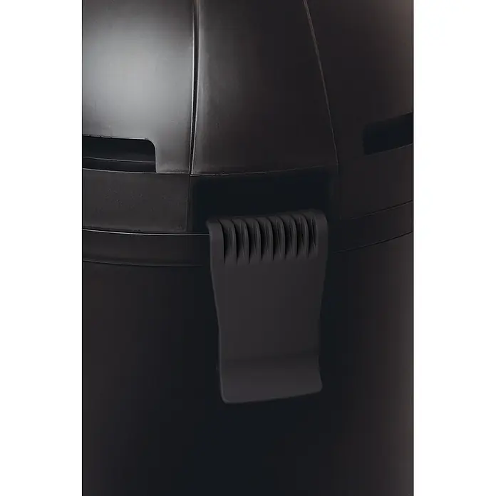 Pontec Teichschlammsauger Pondomatic - 1.400 W, 30 l - Nahaufnahme eines schwarzen, strukturierten Kunststoffbauteils mit geripptem Griff.