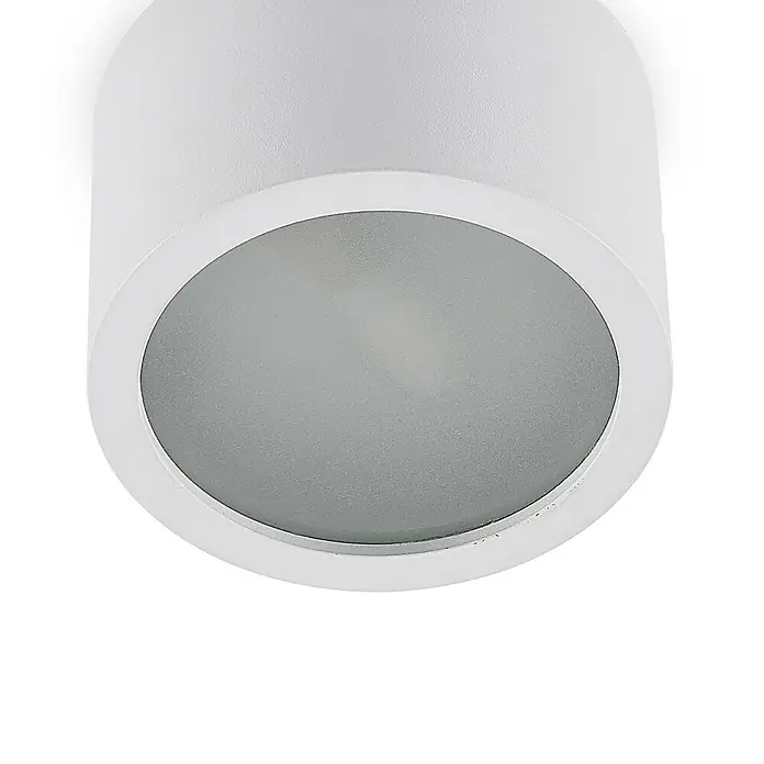 Arcchio Deckenstrahler Nieva - weiß / opal, weiß / opal, G9 - Weißer zylindrischer Aufbau-Downlight mit mattierter Abdeckung.