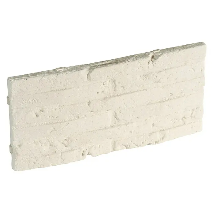 Revestimiento de piedra Listelo Hueso - 28 x 14 x 1 cm - Panel de pared de ladrillo blanco sin costuras para un diseño de pared moderno y elegante. Ideal para interiores.