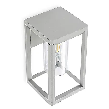 Lindby Wandleuchte aussen in silber, Aussenlampe Wand