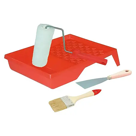 Kit para pintar con rodillo y pintura al agua