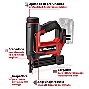 Einhell Power X-Change 18V Clavadora de batería TE-CN 18/32 Li - Solo (18 V, Sin batería, Longitud del clavo: 15 mm - 32 mm) | BAUHAUS
