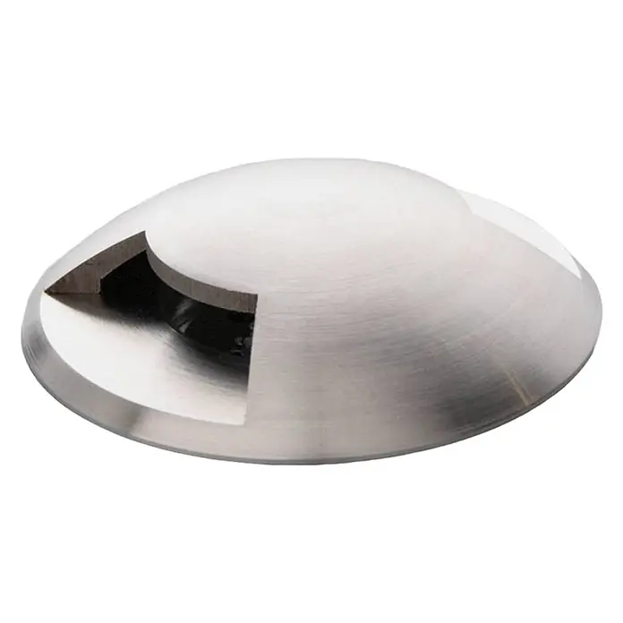 Lucande LED-Gartenstrahler Helene - 3.000 K, 8,8 x 8,8 x 9,5 cm - Gebürstetes Metall, kuppelförmige Bodeneinbauleuchte mit gerichteter Lichtöffnung.