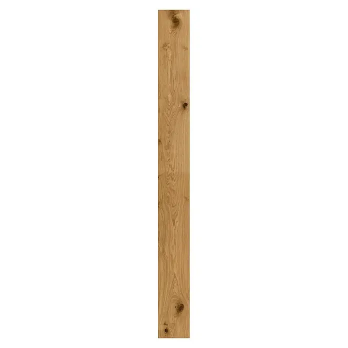 Parador Parkett XL - Eiche Rustic Loft, Landhausdiele, 2.380 x 233 x 11,5 mm - Eine einzelne hellbraune Holzdiele mit natürlicher Maserung und sichtbaren Ästen, geeignet für Böden oder Verkleidungen.