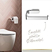 Lenz Aura Toilettenpapierhalter (Ohne Deckel, Chrom, Glänzend)