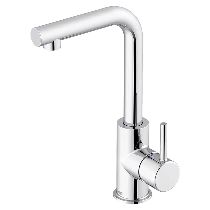 Lenz Waschtischarmatur Hoku - Chrom, Glänzend - Moderner Chrom-Küchenarmatur mit hohem U-Auslauf und Einhebelbedienung.